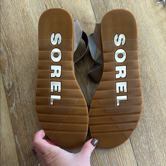 Sorel Ella II Sandals - Tan and Rose Gold Size 8.5 - Picture 3 of 7